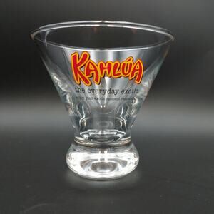 Vintage Kahlua Glass The Everyday Exotic Logo Heavy Base Martini Tumbler